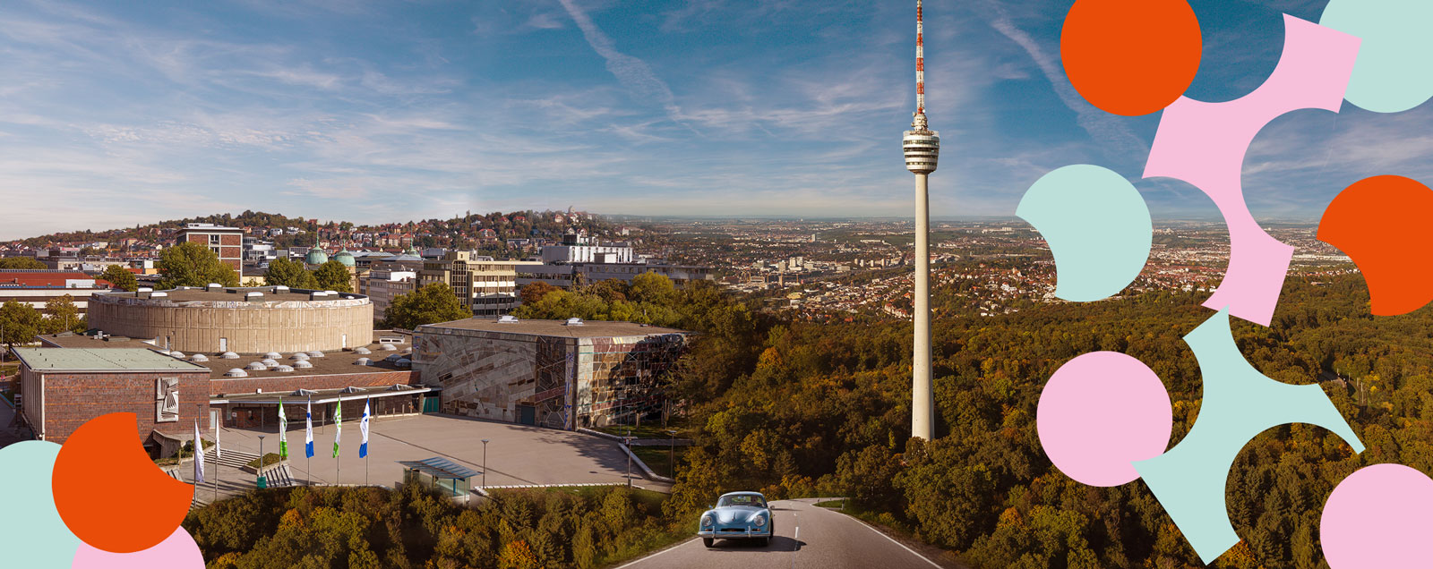 Sternfahrt zum 70-jährigen Jubiläum von Liederhalle und SWR Fernsehturm Stuttgart